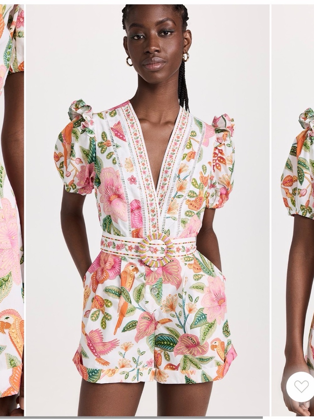 FARM Rio Bloom Garden Off-White Romper - Picture 2 of 5